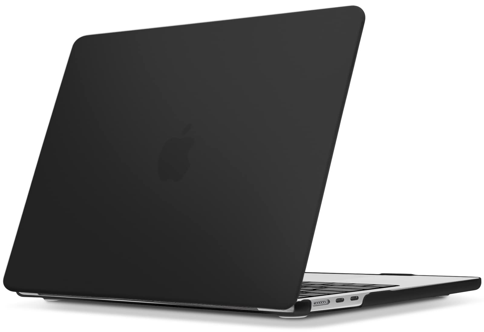 TECOOL Case compatible with MacBook Air M5 M4 M3 M2 13.6 inch 2022-2026 (A3449 A3240 A3113 A2681), Plastic Snap On Hard Shell Cover, Black (Matte) — image 1