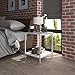 Lifewit Small 2-Tier Side Table End Table Beside Sofa, Sturdy and Easy Assembly Accent Table for Bedroom, Living Room, Modern Design, Square, White, 15.7 × 15.7 × 20 inches