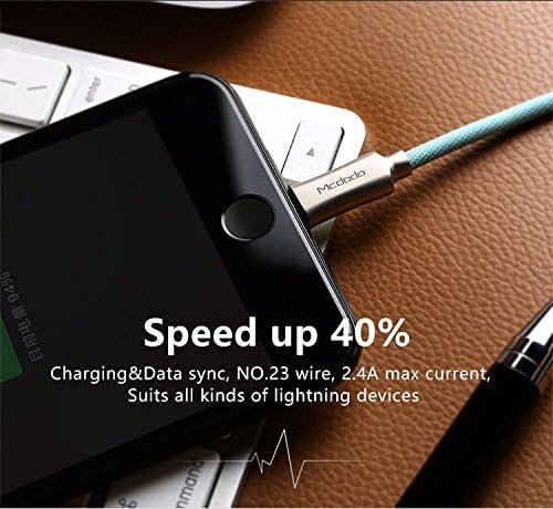 McDodo Lightning Charger Cable For iPhone, iPad And iPod, Durable with Warranty (6 ft, Apple MFi Certified) (Blue)