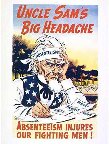 Amazon ポスター 戦争第二次世界大戦アメリカおじさんサム欠勤頭痛広告 A3サイズ インテリア 壁紙用 絵画 アート 壁紙ポスター アートフレーム ポスター オンライン通販 Amazon ポスター 戦争第二次世界大戦アメリカおじさんサム欠勤頭痛広告 A3サイズ インテリア 壁紙用 絵画 アート 壁紙ポスター アートフレーム ポスター オンライン通販