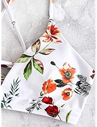 ZAFUL Conjunto de bikini con encaje de pierna alta floral