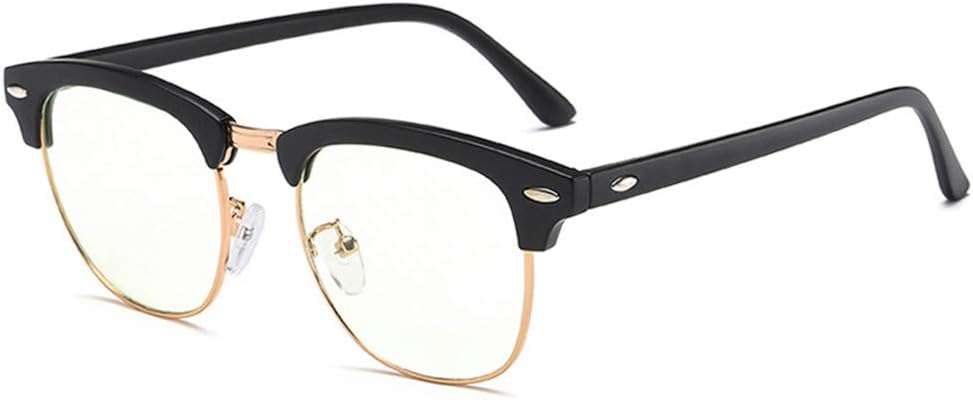 LNTICB® Blue Light Blocking Glasses Computer Reading Glasses Retro Eyeglasses Frame Anti UV Transparent Lens Anti Eye Fatigue Lightweight Fashion Professional Unisex for Smartphone Screens Computer TV