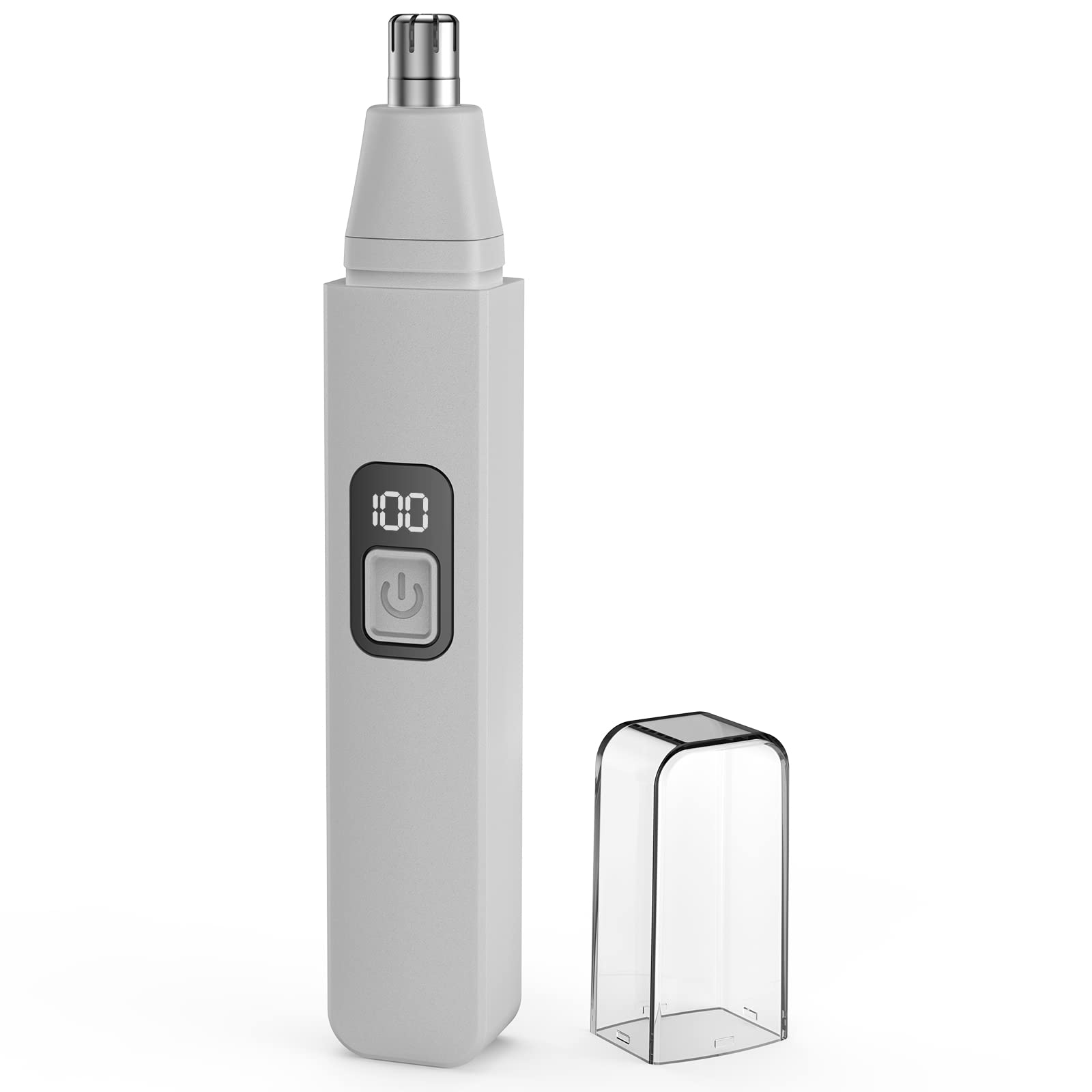 Nose Hair Trimmer, Rechargeable Cordless Painless Ear Eyebrow Trimming Tool Dual Edge Blades Razor Easy Cleansing with LED Light for Man Woman…