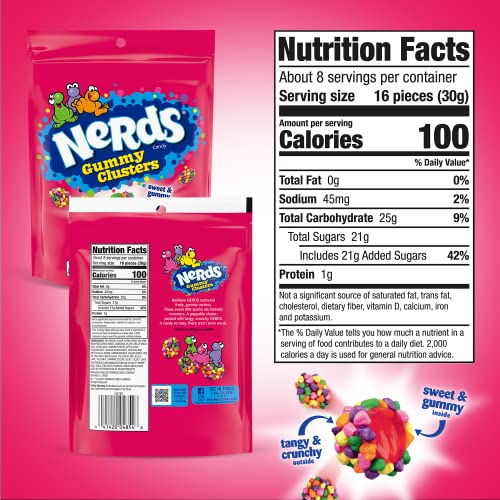 NERDS Gummy Clusters Variety Pack Rainbow Gummy Clusters, Very Berry