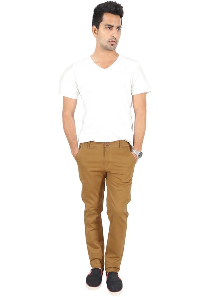 100% cotton lycra slim fit stretchable mens akins by uber urban