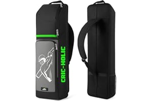 jaspo Cric Holic Padded Cricket Kit Bag (Polyester Material) for Plastic & Wooden Cricket Sets –,Spacious Design for Complete