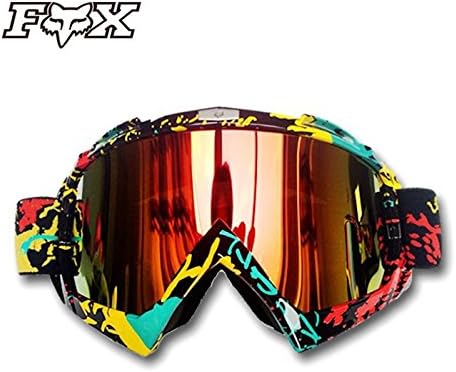 Newest Fox Brand Motocross Goggle Racing Motorcycle Glasses Motorbike ATV Goggles&amp;Sport CS Gafas (Orange Lens)