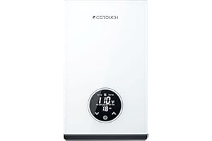 Tankless Hot Water Heater Electric, ECOTOUCH 8kW 240V Instant Water Heater Under Sink Point of Use Water Heaters on Demand with Self Modulating Technology ETL Certificated ECO80S White