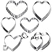 HEMOTON 6Pcs Valentine's Day Heart Cookie Cutters, Love&Wedding Cookie Cutters, Stainless Steel Valentine Bake Biscuti Cutter, Love Heart Shape DIY Chocolate Moulds Baking Mould Vegetable Fruit Cutter