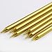 Astra Gourmet 12 Count Party Long Thin Metallic Birthday Candles in Holders for Birthday Cakes Decorations, Gold