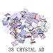Nizi Jewelry 2mm 4mm 6mm Crystal AB Color Square Flatback Acrylic Rhinestones Shiny Stones Nail Rhinestone (2MM 1G About 300PCS)