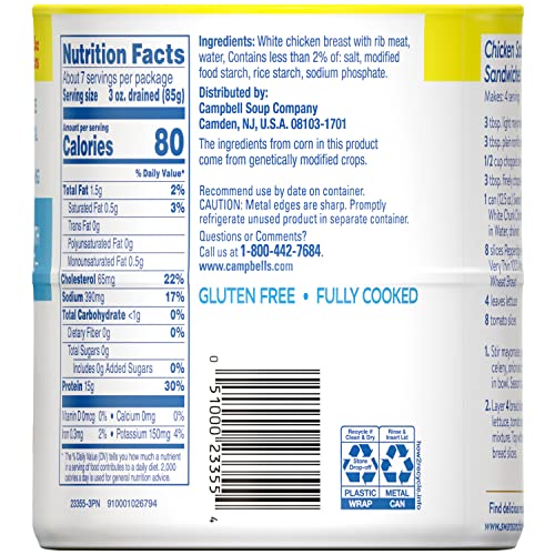 Swanson White Premium Chunk Canned Chicken Breast in Water, Fully