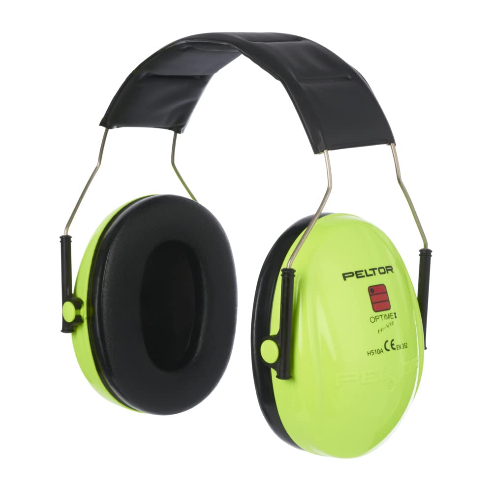 3M PELTOR Optime I Earmuffs, 27 dB, Hi-Viz, Headband, H510A-470-GB
