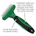 DEMATTING TOOL for DOGS and CATS | 2 Sided Rake with Dual Shedding Blades | Cat Hair Remover Comb for Knots, Tangles & Mats | Dog Brush for Long Haired | Pet Grooming Kit Essentials (FURshark, Green)