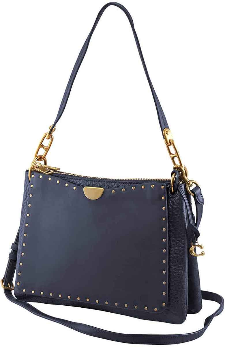 Coach Black Dreamer Shoulder Bag With Rivets Handbags