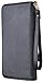 Women Lady Leather Wallet Zipper Purse RFID Credit Card Clutch Holder Case Girl (Black)