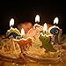 Zongheng Ecape Cartoon Animal Party Candles Cute Dinosaurs Candles Handmade Craft Candles Western Cake Decoration Cake Candles 5 Candles a Set - Dinosaurs