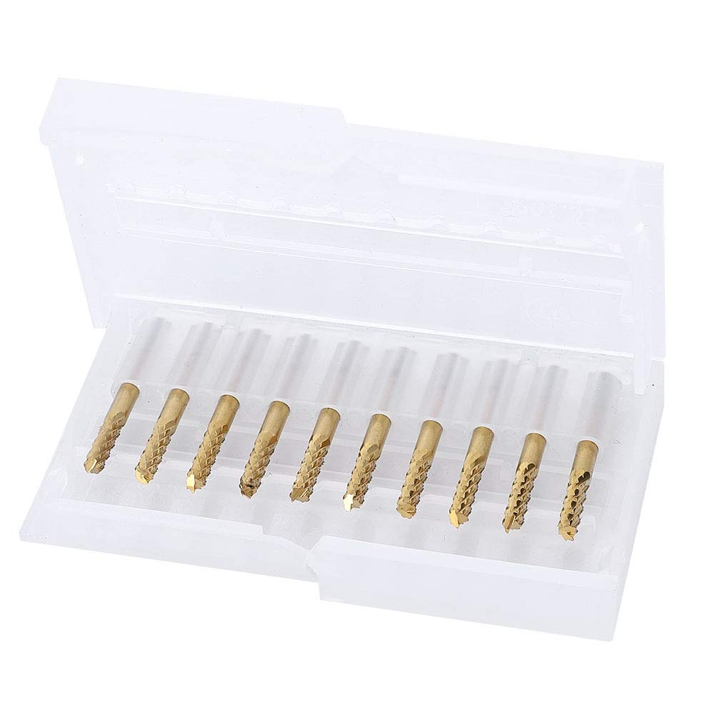 10pcs 1/8 inch Carbide End Mills Square Nose End Mill Cutters PCB CNC Engraving Router Bits