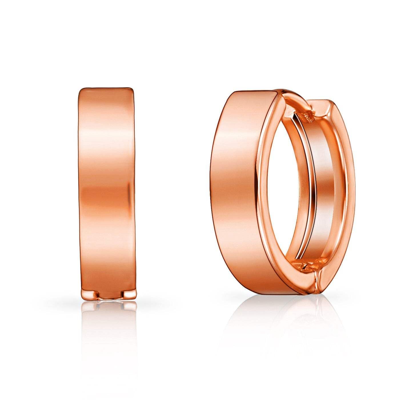 Philip Jones Rose Gold Plated Huggie Earrings