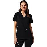 Fabletics Women's Method 2-Pocket Scrub Top - MotionTech, 4-Way Stretch, Wrinkle-Resist, Anti-Shrink