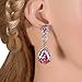 EVER FAITH Austrian Crystal Zircon Wedding 8-Shaped Pierced Dangle Earrings