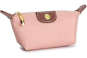 Zitokin Womens Unique Change Purse Vintage Nylon Zip Coin Wallet Mini Bag (Light Pink)