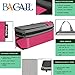 6 Set Compression Packing Cubes Travel Expandable Packing Organizers(Fuchsia)