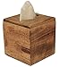 CRAFKART Wooden Plain Tissue Box Holder | Brown Square Shaped Wood Cover for Dining Table Bedroom Bathroom | Home Office Countertop Tabletop Dressers | Perfect Home Decor | Dining Table Accessories