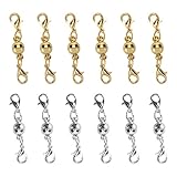 I-MART Set of 12 Pcs Gold Color and Silver Color Ball Tone Magnetic Lobster Clasps for Jewelry Necklaces Bracelets (6 Pcs Gold and 6 Pcs Sliver)