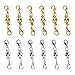 I-MART Set of 12 Pcs Gold Color and Silver Color Ball Tone Magnetic Lobster Clasps for Jewelry Necklaces Bracelets (6 Pcs Gold and 6 Pcs Sliver)