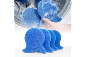 PLAYQUEEN Pet Hair Remover for Laundry-4PCS,Dog Hair Remover for Laundry,Pet Hair Remover Balls for Washing Machine Reusable Hair Catcher for Dogs and Cats（Fish Shape）