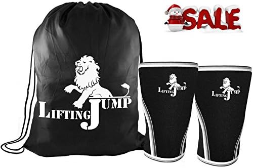 Knee Sleeves (1Pair w/bag) Knee Sleeve &amp; Compression Brace for Squats, Crossfit, Weightlifting, Powerlifting – Lifting Jump Elastic and Durable 7mm Neoprene Sleeve Pair, Reduce Risk of Injury – Unisex