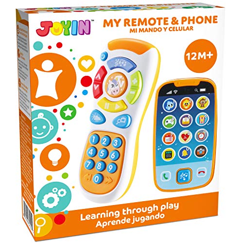 JOYIN Smartphone Toys for Baby, Remote Control Baby Phone with Music, Baby Learning Toy, Christmas Birthday Gifts for Baby, Infants, Kids, Boys and Girls, Holiday Stuffers Present