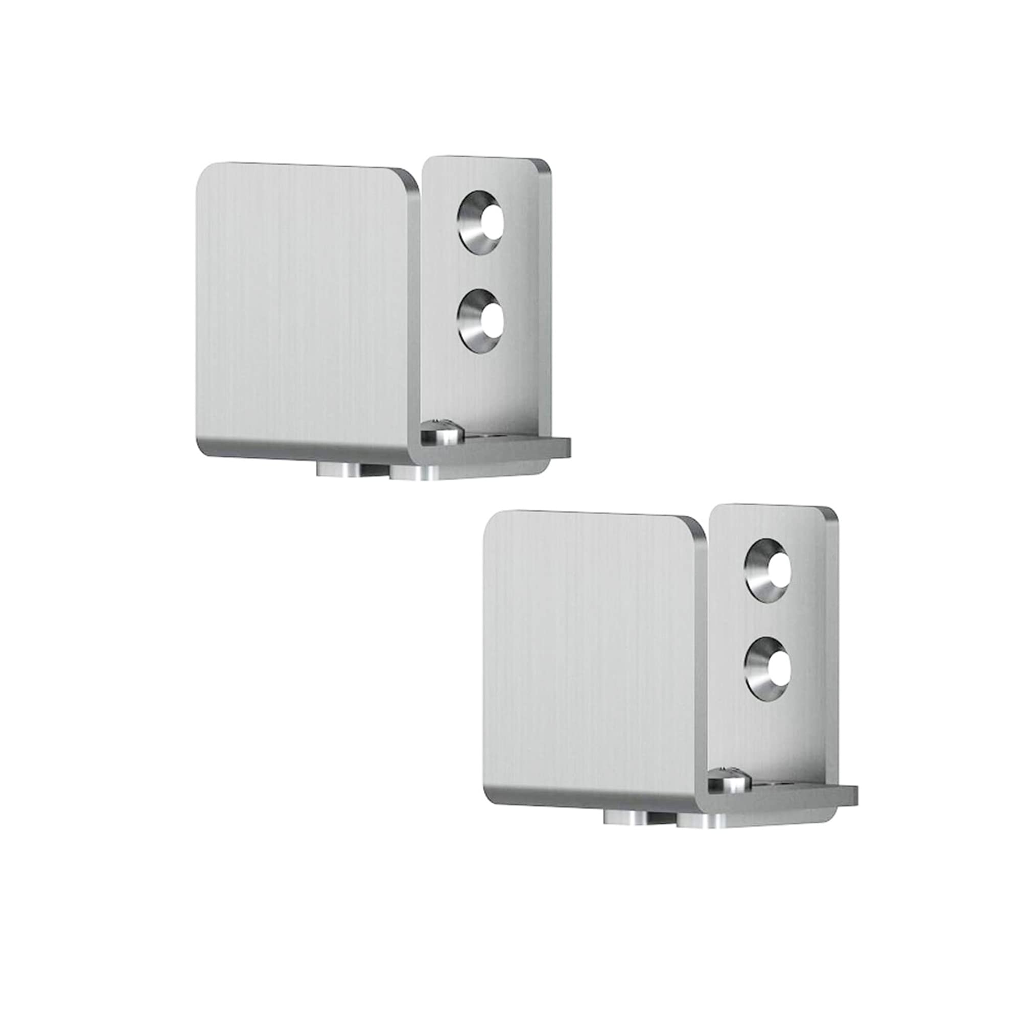 JUBEST Stainless Steel Floor Guide Wall Mount Sliding Barn Door Hardware Up to 1-3/4"W 1-7/8"H Set of 2