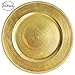 Tiger Chef Round Charger Plates Gold Beaded Dinner Chargers - 13-inch Wedding Charger Plates (24 Pack)