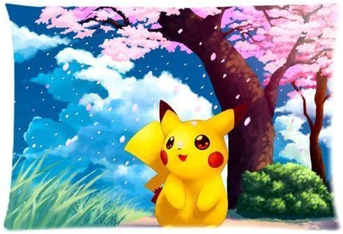 Chair Pillow case Accurate Store Japanese video game Pokemon Zippered Pillow case Covers Standard Size 20X30 inches (two side)