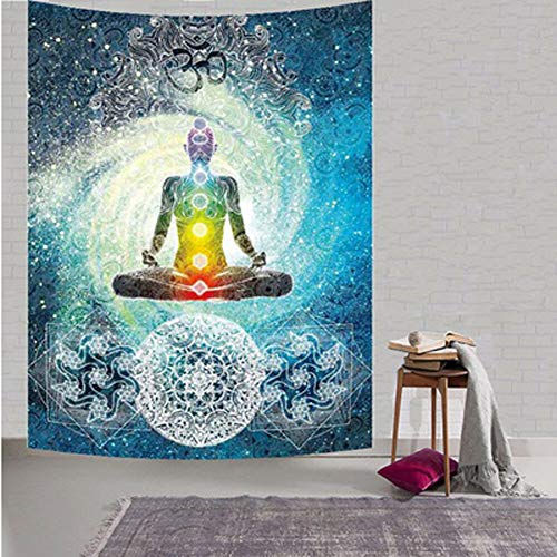 Shukqueen-Indian-Wall-Hanging-Tapestry-Hippie-Mandala-Zen-Meditation-HD-Printed-Tapestry-Wall-Art-Bedspread-Couch-Cover-Dorm-Home-Decor-Beach-Blanket-Gifts-57-x-78-Dhyana