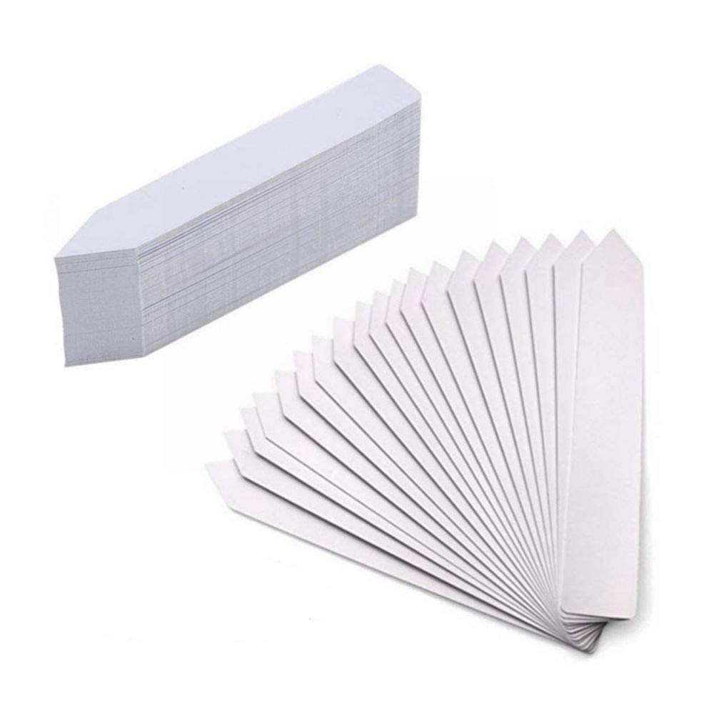 MoonyLI Plastic Plant Caps Garden Plant Labels Plant Labels Mini Labelling Plant Signs Plant Labels Waterproof 100pcs White