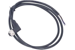 Rofawee M12 Cable 4 Pin Aviation Socket Electrical Cable Right Angle Female Connector 2M 250V AC r Equipment