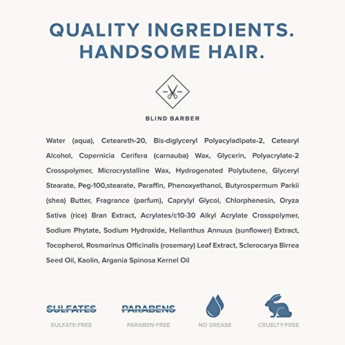 Blind Barber Bryce Harper Hair Clay Volumizing Styling Paste for Men, Strong Hold Matte Finish