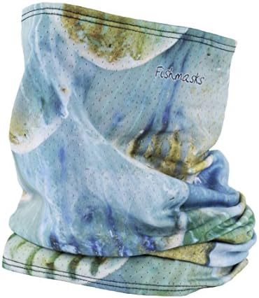 Fishmasks Single Layer Neck Gaiter - Protection From Sun, Surf, Wind And Moisture, For Men And Women - Fishing Neck Gaiter Made In USA - UPF 50+, Moisture-Wicking Performance Fabric {Naka}