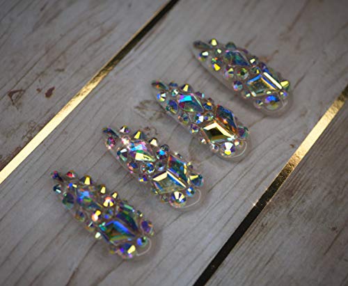 EDA LUXURY BEAUTY NUDE PINK OMBRE WHITE FRENCH 3D JEWEL DESIGN Press On Nails Full Cover Acrylic Nail Kit Artificial Nail Tips False Nails Extra Long Round Pointed Almond Stiletto Nail Art Fake Nails 2 EDA LUXURY BEAUTY NUDE PINK OMBRE WHITE FRENCH 3D JEWEL DESIGN Press On Nails Full Cover Acrylic Nail Kit Artificial Nail Tips False Nails Extra Long Round Pointed Almond Stiletto Nail Art Fake Nails