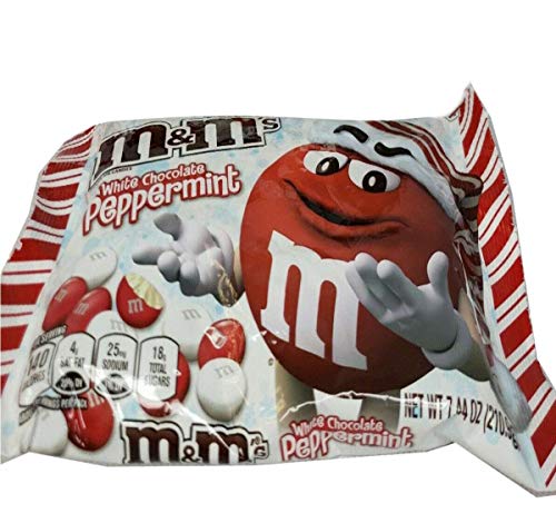 M&M's WHITE CHOCOLATE PEPPERMINT Seasonal Limited 7.44oz (210.9g) - //coolthings.us