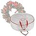 Wreath Storage Bag- 30” Round- Protect Holiday, Easter, Fall & Christmas Artificial Wreaths & Garland- Zippered Tote with Handles by Elf Stor (White)