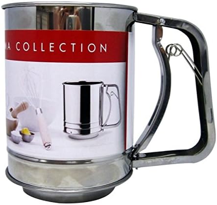Zinburry Classic Kitchen Stainless Steel Single Handed Flour Sifter Sieve (3-Cup)