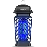 DEVOGUE® Electric Bug Zapper - Electric Blue Violet Attract Insect Light - Modern Stylish Mosquito Fly Killer - Fly Mosquito Control Bug Zapper Outdoor & Home and Kitchen (Black)