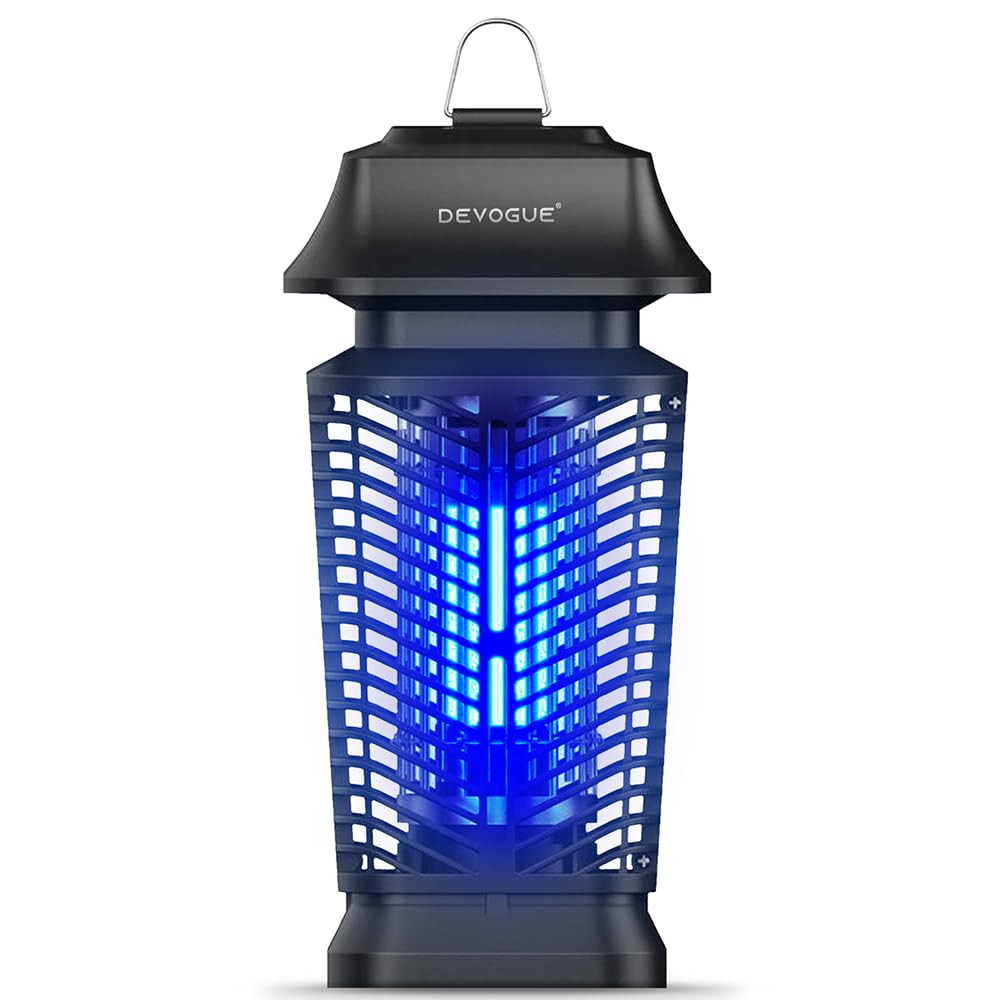 Photo 1 of DEVOGUE® Electric Bug Zapper - Electric Blue Violet Attract Insect Light - Modern Stylish Mosquito Fly Killer - Fly Mosquito Control Bug Zapper Outdoor & Home and Kitchen (Black)