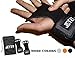 Jeyzy 3 hole hand grips and gymnastics grips Great for pullups, Cross Training, weight lifting, chin ups, training, exercise, kettlebell, more. (M, Black)