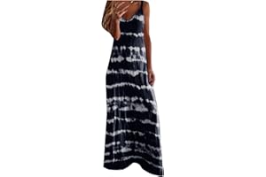 BAGELISE Maxi Dress for Women,2023 Spring Summer Cotton Linen Boho Casual Fashion Sleeveless Dress for Holiday