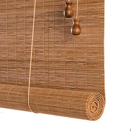 すだれ ロールスクリーン 屋外ローラーシェード 和風ヴィンテージ竹製カーテン 窓用パティオバルコニードア